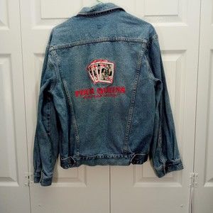 Four Queens Lt. Wash Men's Denim Jacket in Size Small